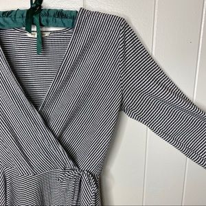 Rolla Coster Black Striped Wrap Dress